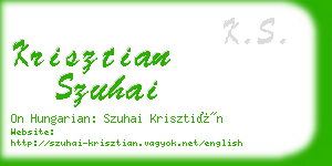 krisztian szuhai business card